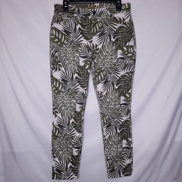 Tommy Bahama Jeans Womens 8 Safari Bliss High Rise Ankle Ella Twill Tea Leaf - Picture 1 of 15